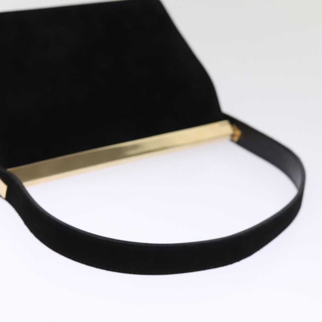 GUCCI Hand Bag Suede Black 001 2058 1928 0 75456
