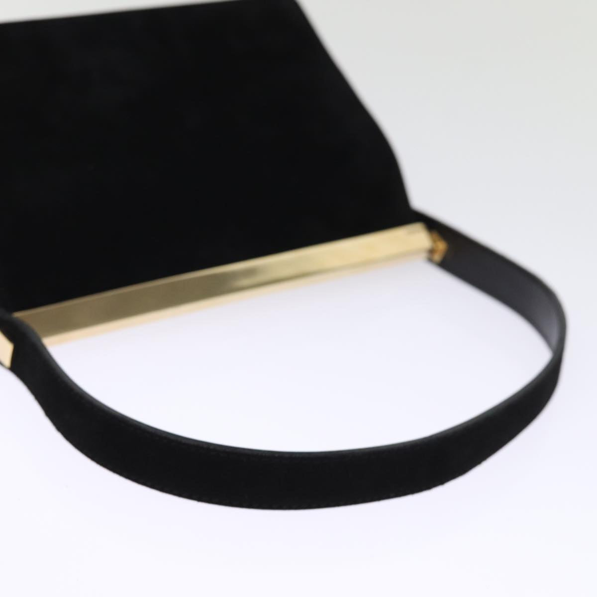 GUCCI Hand Bag Suede Black 001 2058 1928 0 75456