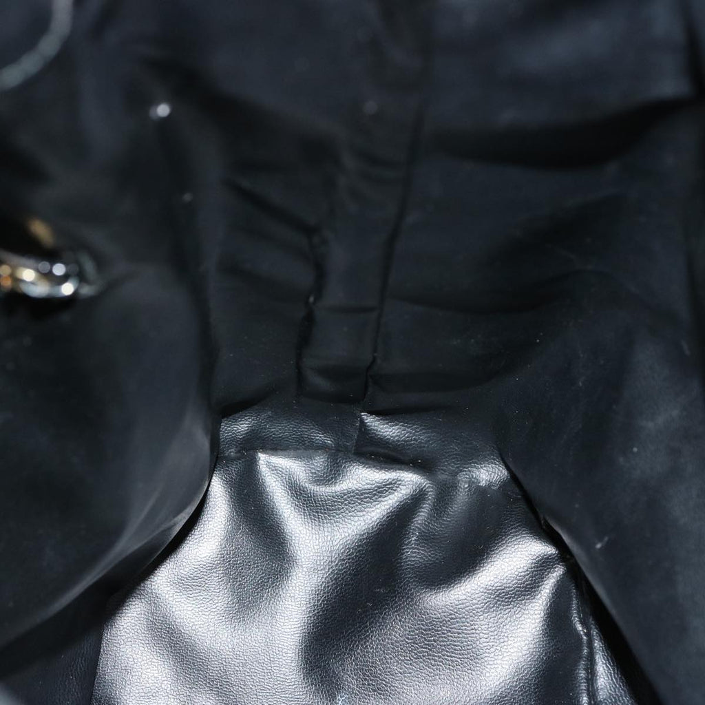 GUCCI Bamboo Hand Bag Leather 2way Black 001 2684 1657 75508