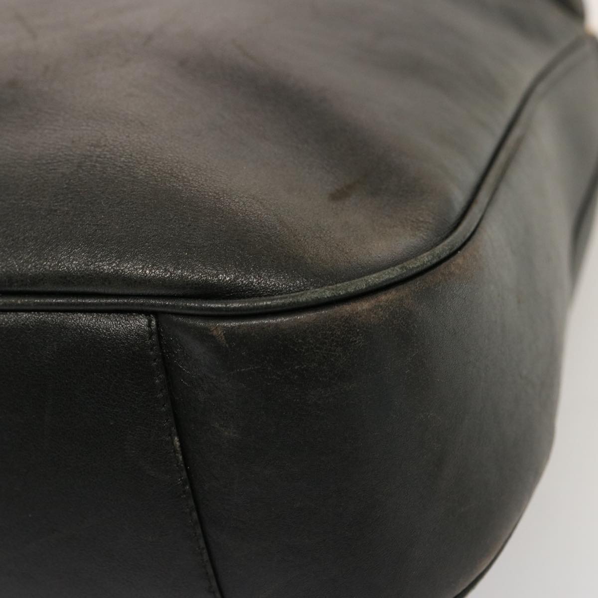 GUCCI Bamboo Hand Bag Leather 2way Black 001 2404 1577 75509