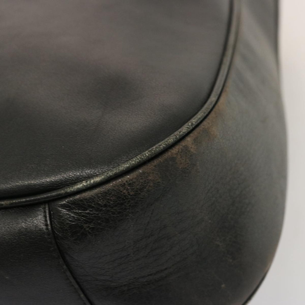 GUCCI Bamboo Hand Bag Leather 2way Black 001 2404 1577 75509