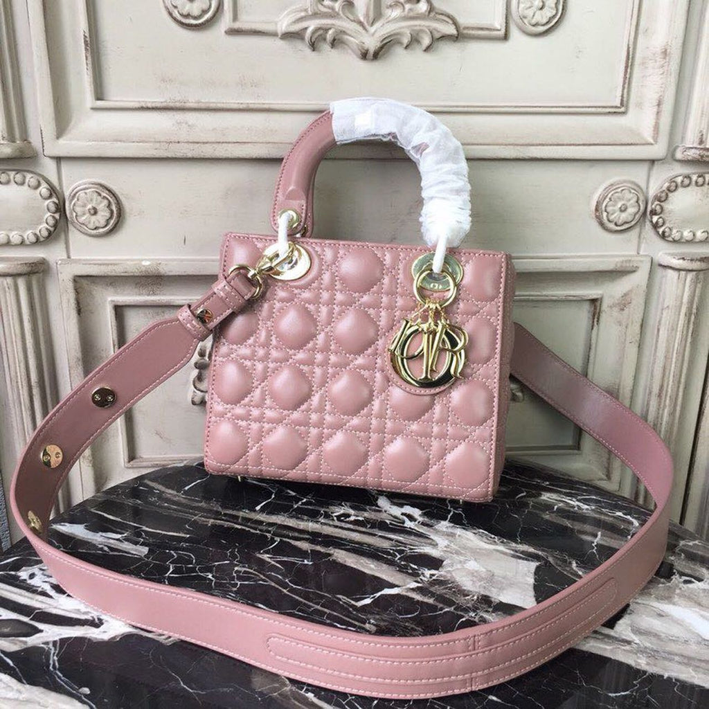 GLAMI MeGLAMIum Lady Bag Gold Toned Hardware Dusty Pink For Women 20cm/8in CD