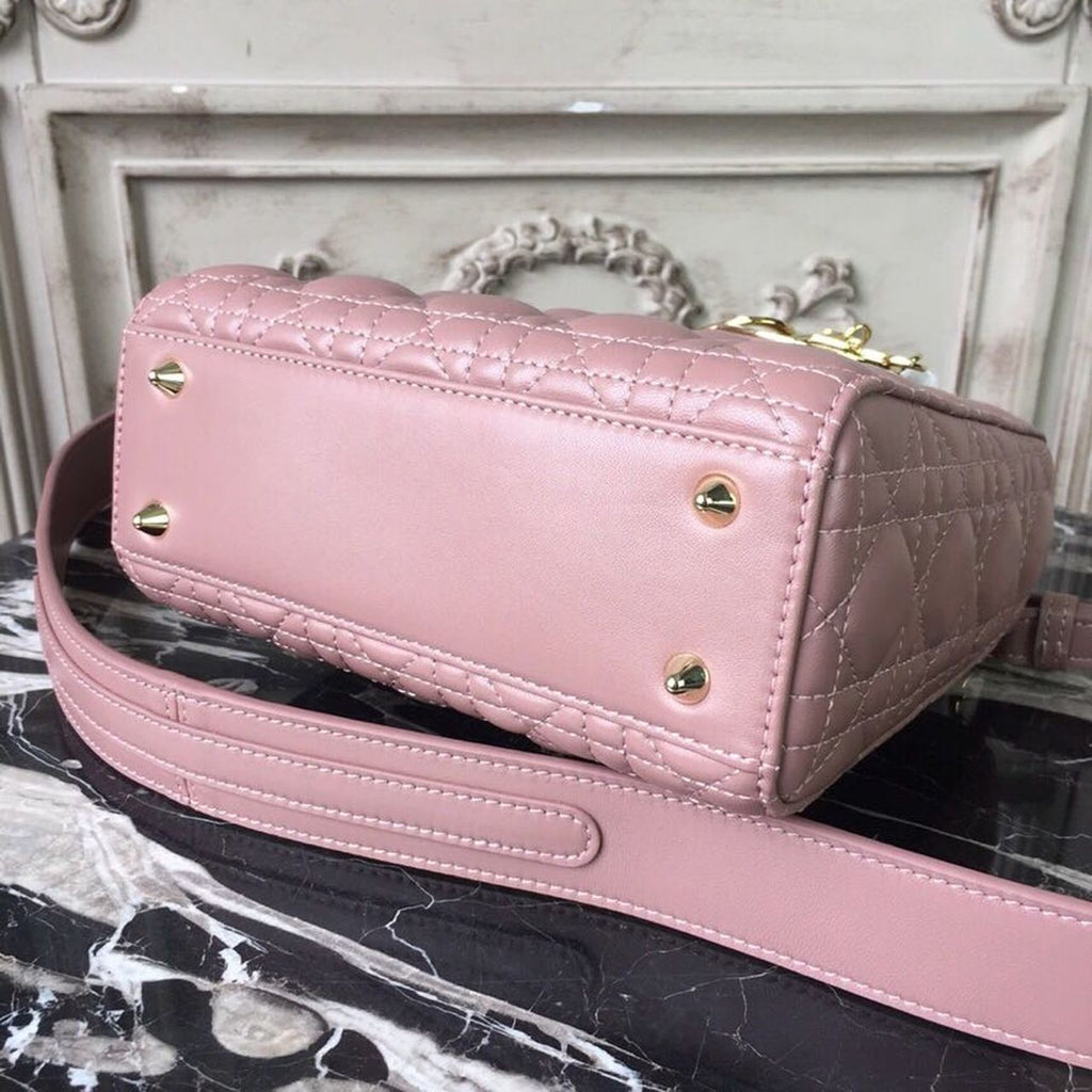 GLAMI MeGLAMIum Lady Bag Gold Toned Hardware Dusty Pink For Women 20cm/8in CD