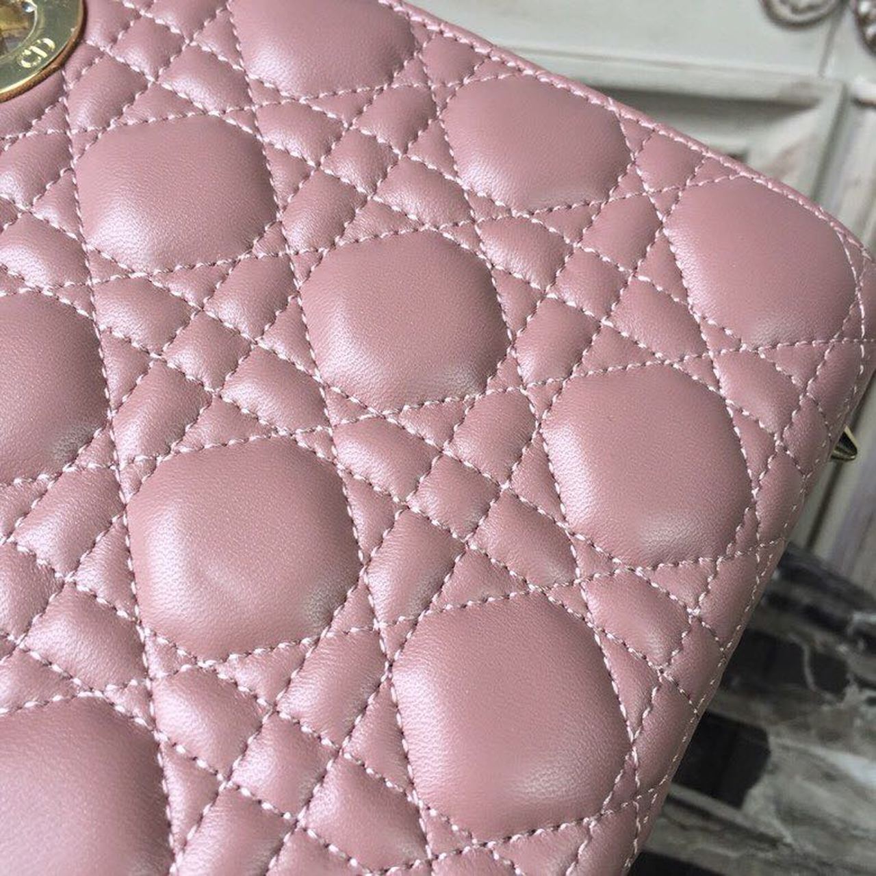 GLAMI MeGLAMIum Lady Bag Gold Toned Hardware Dusty Pink For Women 20cm/8in CD