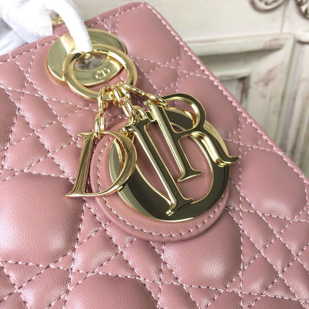GLAMI MeGLAMIum Lady Bag Gold Toned Hardware Dusty Pink For Women 20cm/8in CD