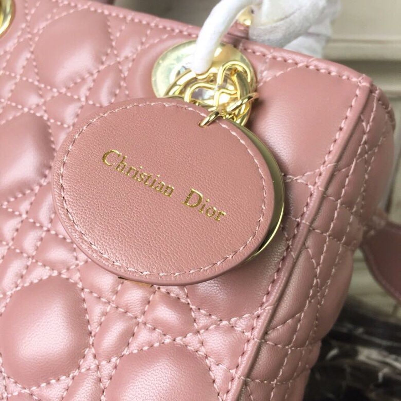 GLAMI MeGLAMIum Lady Bag Gold Toned Hardware Dusty Pink For Women 20cm/8in CD
