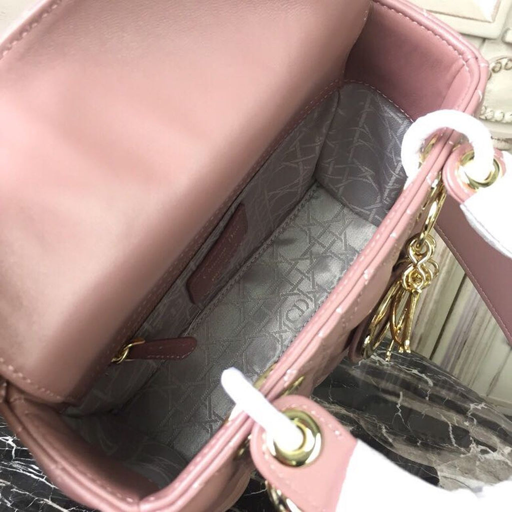 GLAMI MeGLAMIum Lady Bag Gold Toned Hardware Dusty Pink For Women 20cm/8in CD
