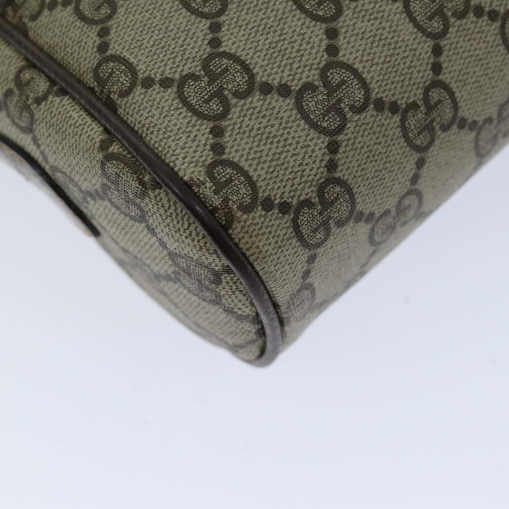 GUCCI Web Sherry Line GG Supreme Shoulder Bag PVC Beige Red 89 02 004 75563