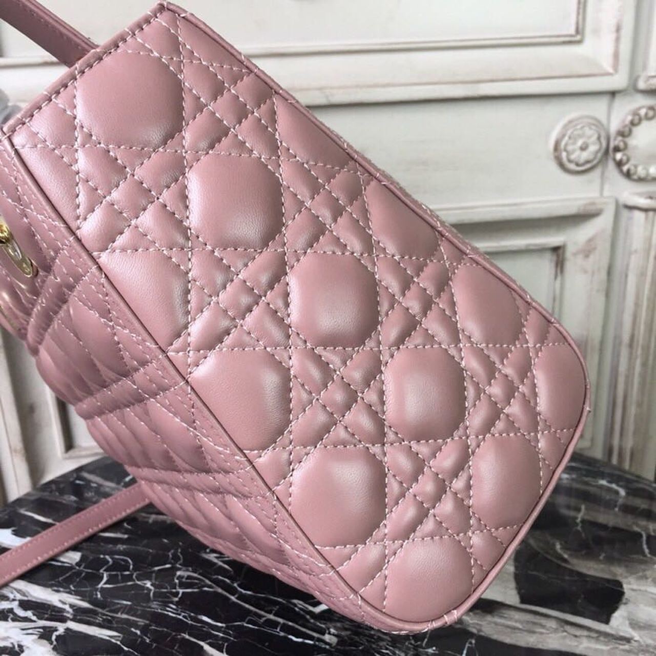 GLAMI MeGLAMIum Lady Bag Gold Toned Hardware Dusty Pink For Women 24cm/9in CD