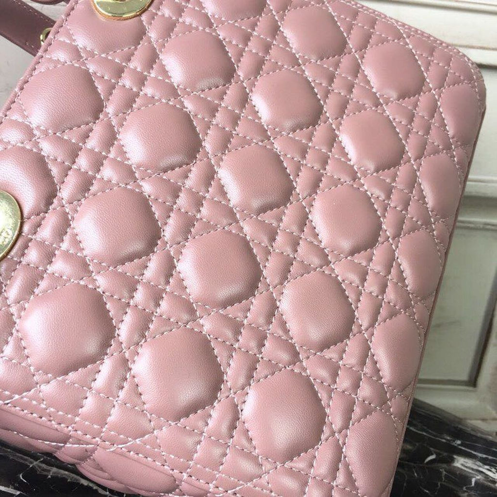 GLAMI MeGLAMIum Lady Bag Gold Toned Hardware Dusty Pink For Women 24cm/9in CD