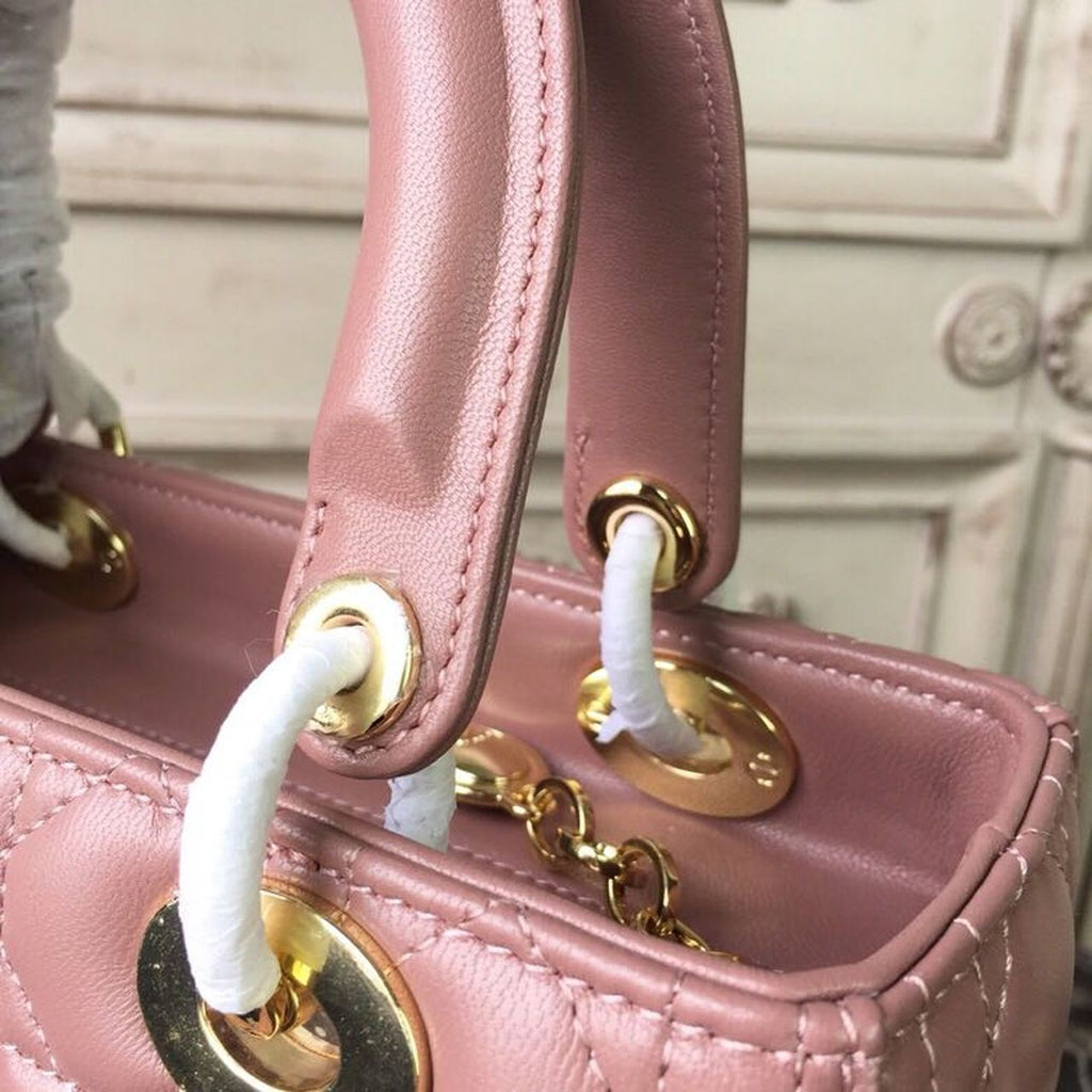 GLAMI MeGLAMIum Lady Bag Gold Toned Hardware Dusty Pink For Women 24cm/9in CD