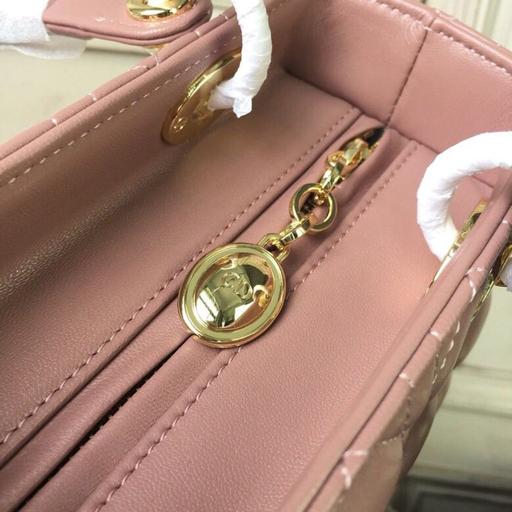 GLAMI MeGLAMIum Lady Bag Gold Toned Hardware Dusty Pink For Women 24cm/9in CD