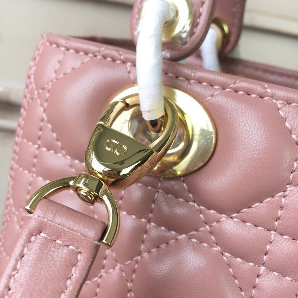 GLAMI MeGLAMIum Lady Bag Gold Toned Hardware Dusty Pink For Women 24cm/9in CD