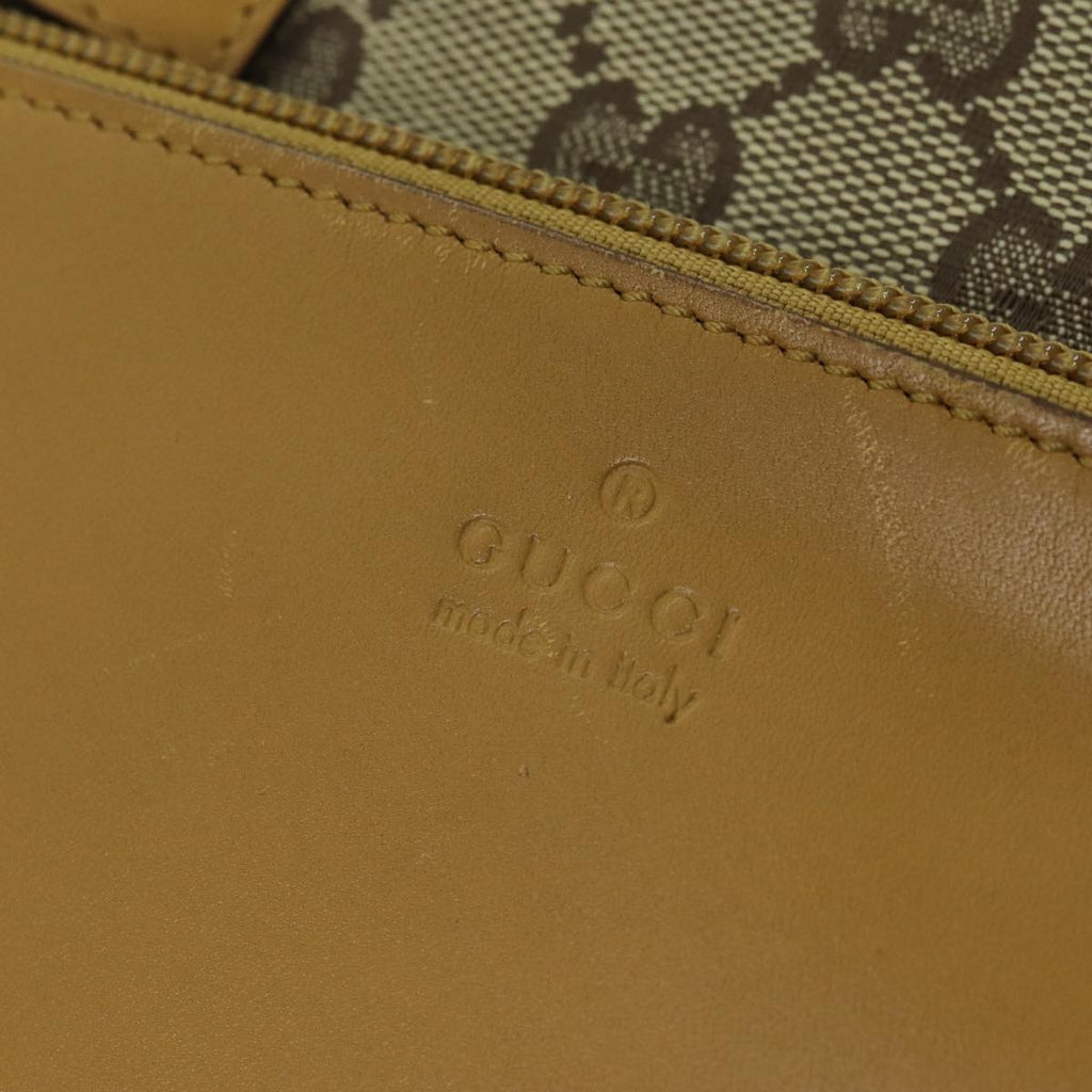 GUCCI GG Canvas Sherry Line Tote Bag Beige Red Brown 019 0402 75588