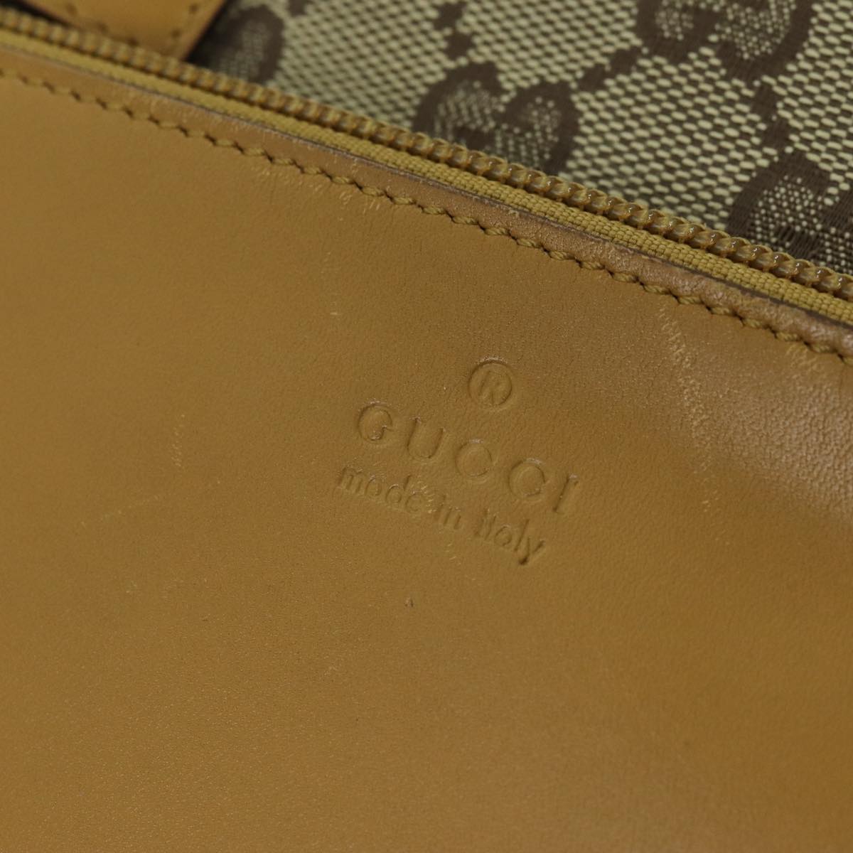 GUCCI GG Canvas Sherry Line Tote Bag Beige Red Brown 019 0402 75588
