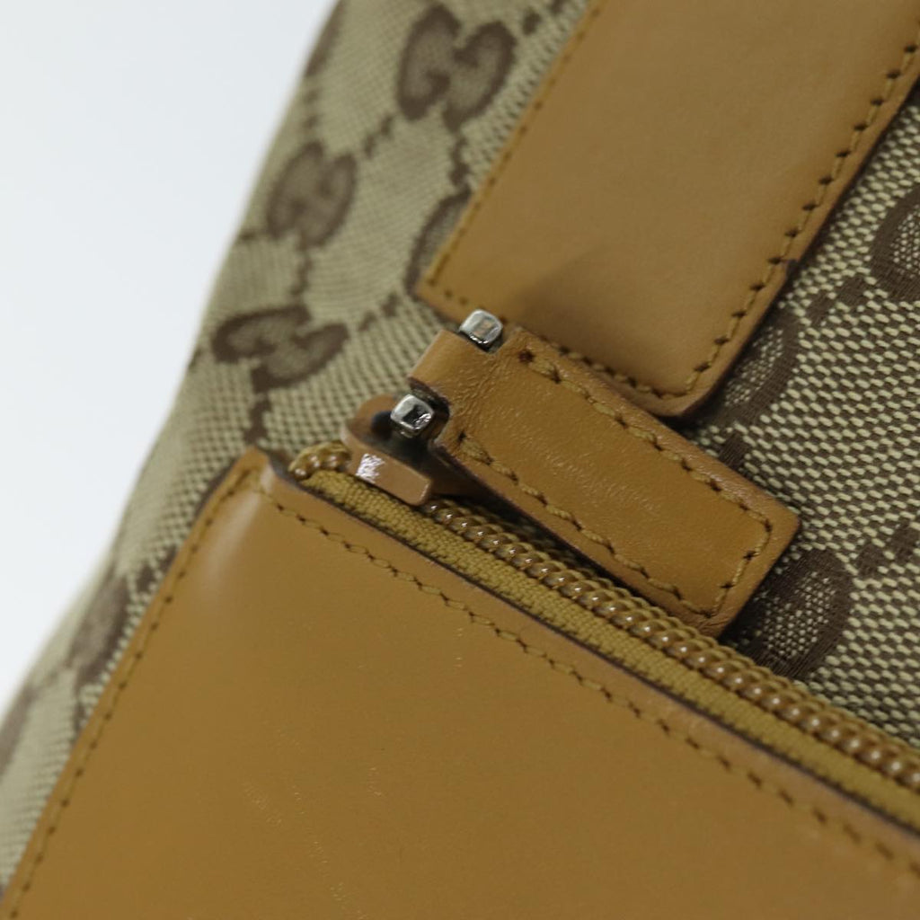 GUCCI GG Canvas Sherry Line Tote Bag Beige Red Brown 019 0402 75588