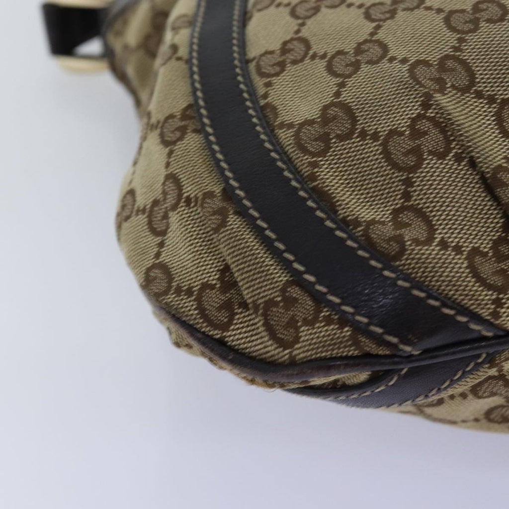 GUCCI GG Canvas Shoulder Bag Beige 203257 75598