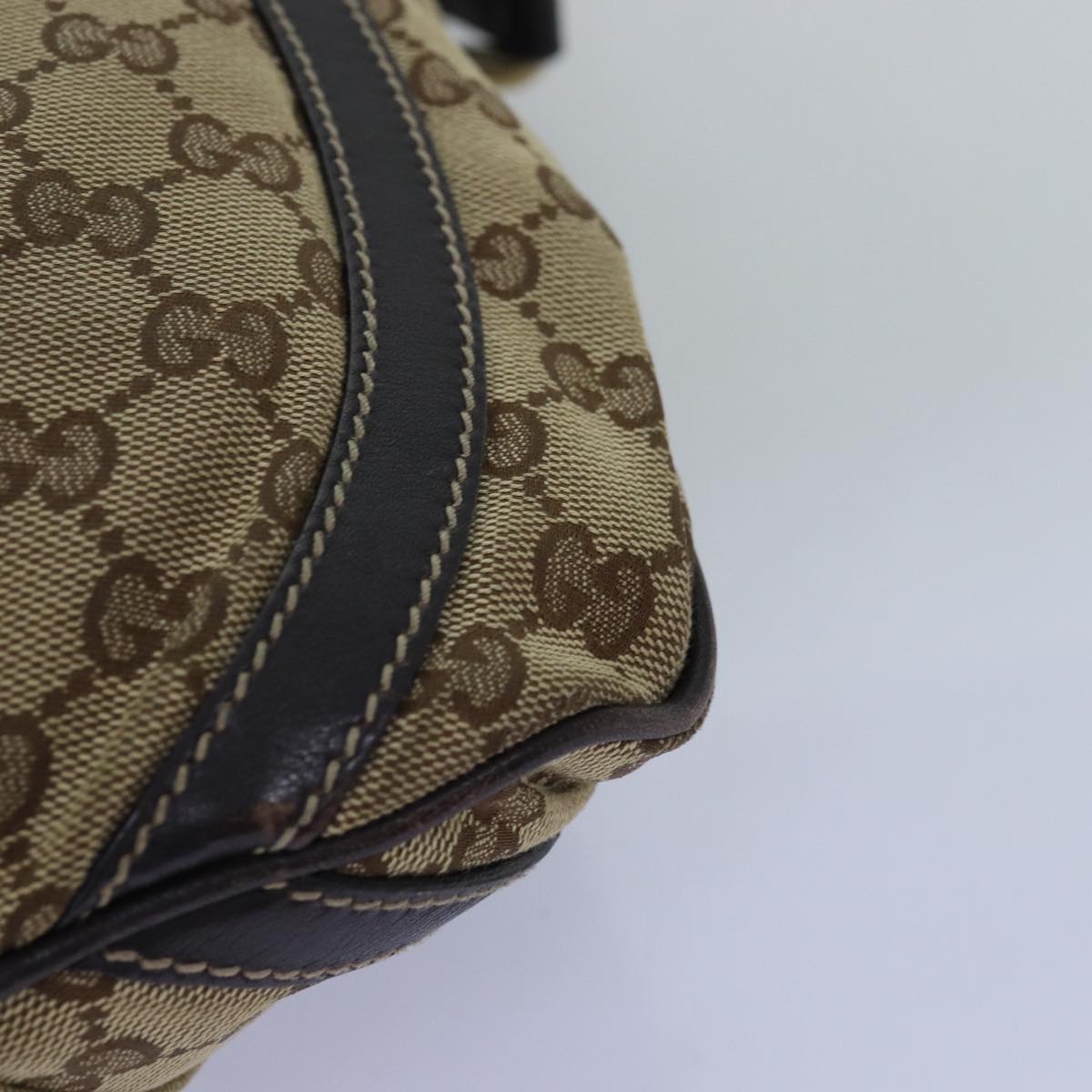 GUCCI GG Canvas Shoulder Bag Beige 203257 75598