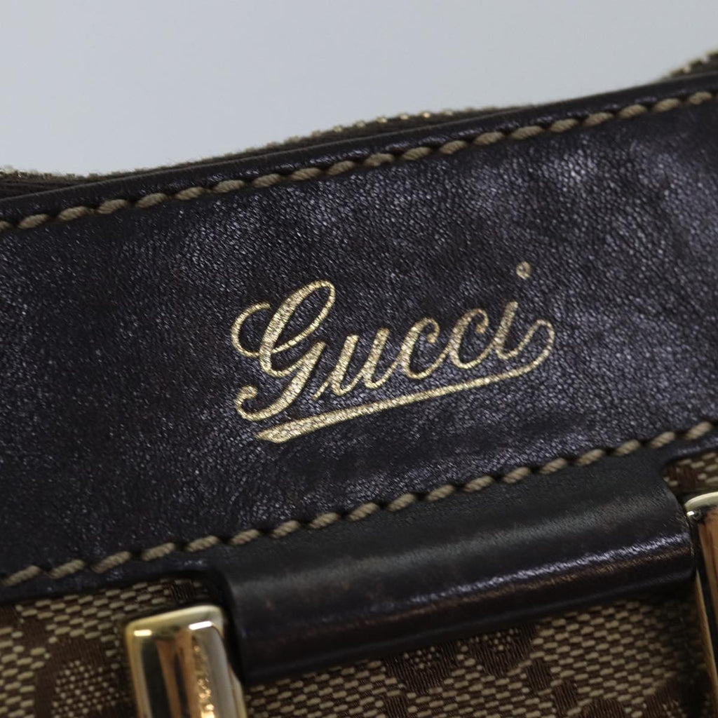 GUCCI GG Canvas Shoulder Bag Beige 203257 75598