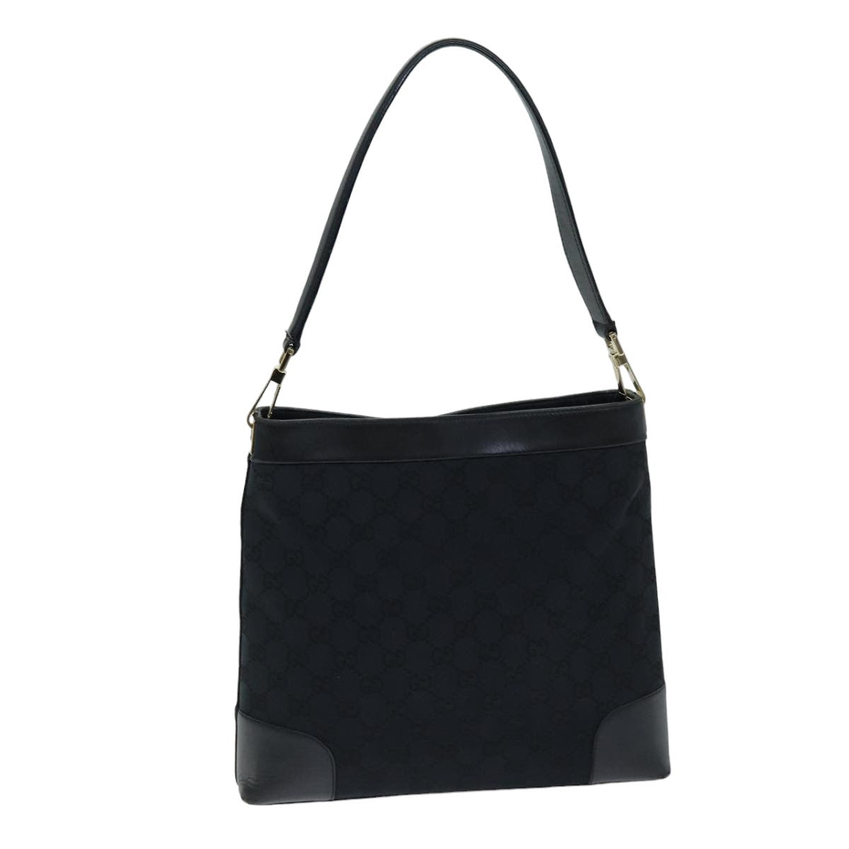 GUCCI GG Canvas Shoulder Bag Black 001 4231 75599