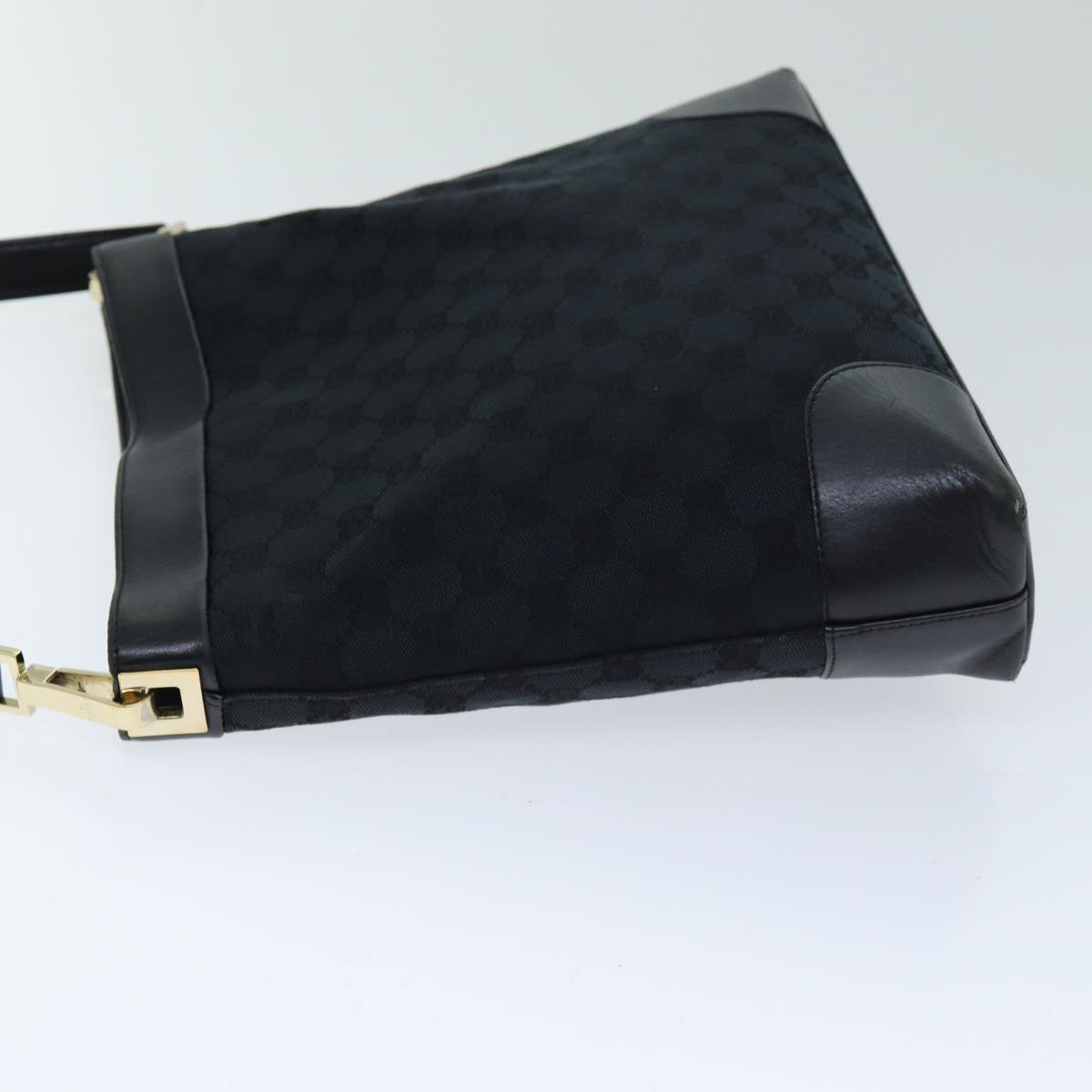 GUCCI GG Canvas Shoulder Bag Black 001 4231 75599