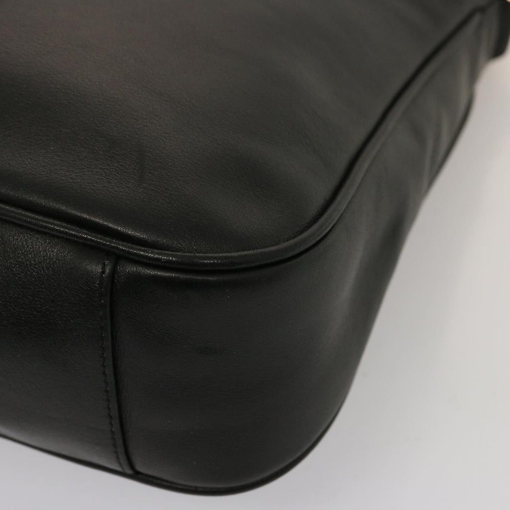 GUCCI Bamboo Shoulder Bag Leather 2way Black 001 1638 2123 75603