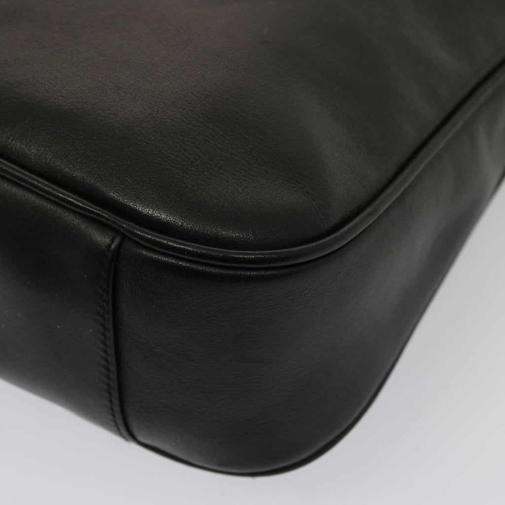 GUCCI Bamboo Shoulder Bag Leather 2way Black 001 1638 2123 75603