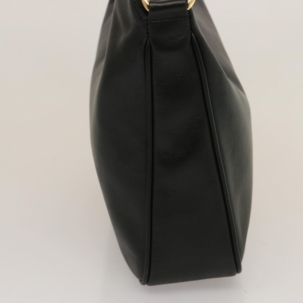 GUCCI Bamboo Shoulder Bag Leather 2way Black 001 1638 2123 75603