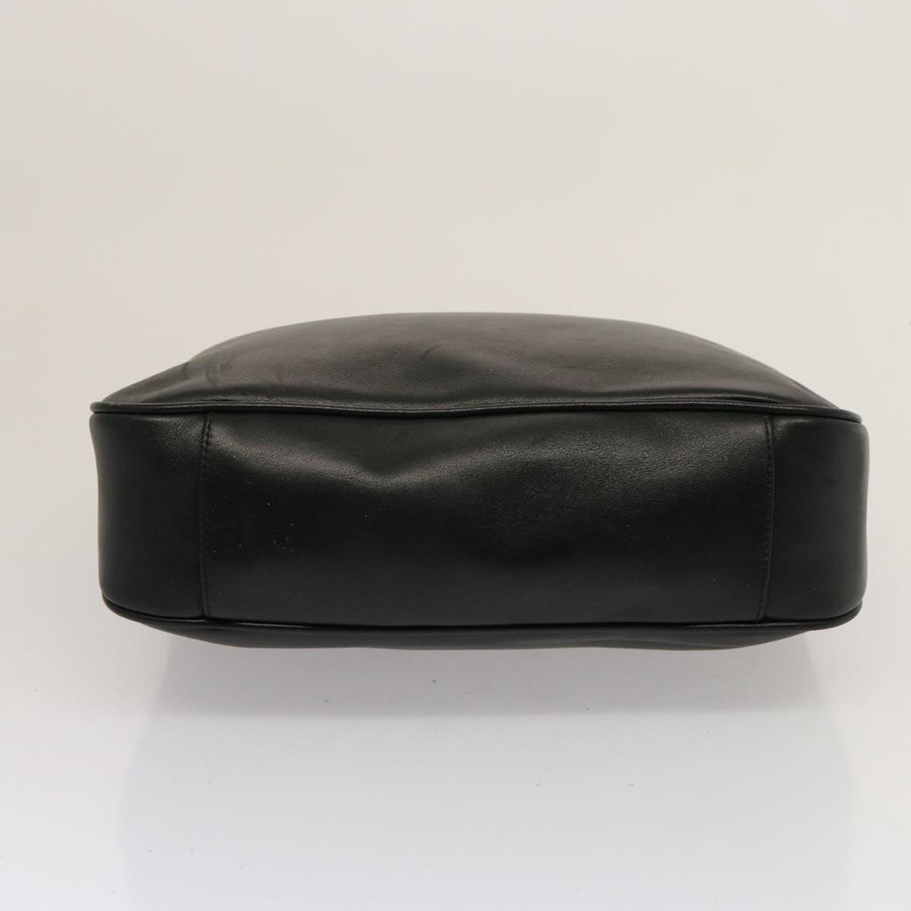 GUCCI Bamboo Shoulder Bag Leather 2way Black 001 1638 2123 75603