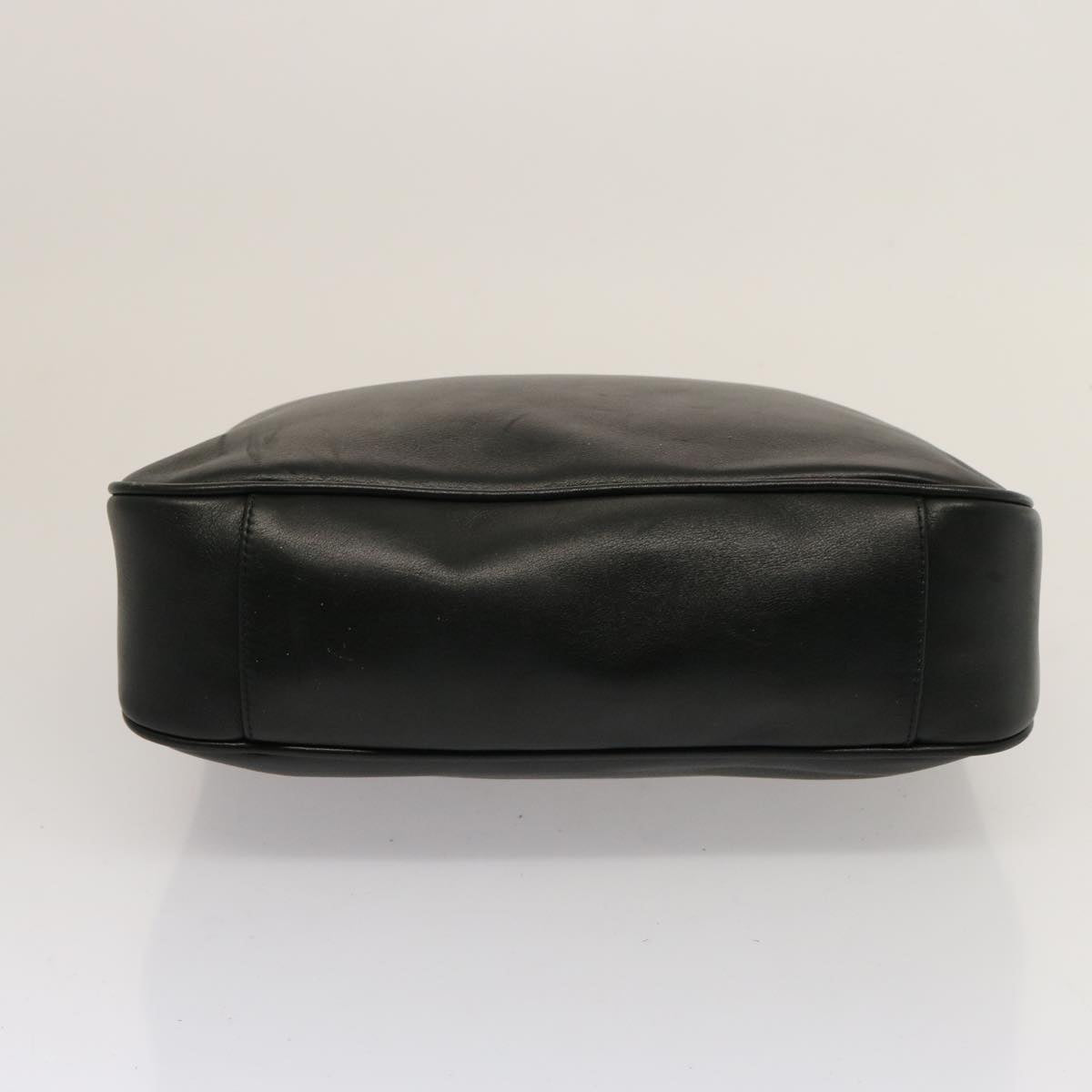 GUCCI Bamboo Shoulder Bag Leather 2way Black 001 1638 2123 75603