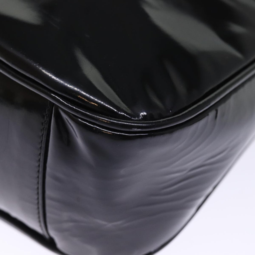 GUCCI Bamboo Shoulder Bag Patent leather 2way Black 001 2113 1638 75605