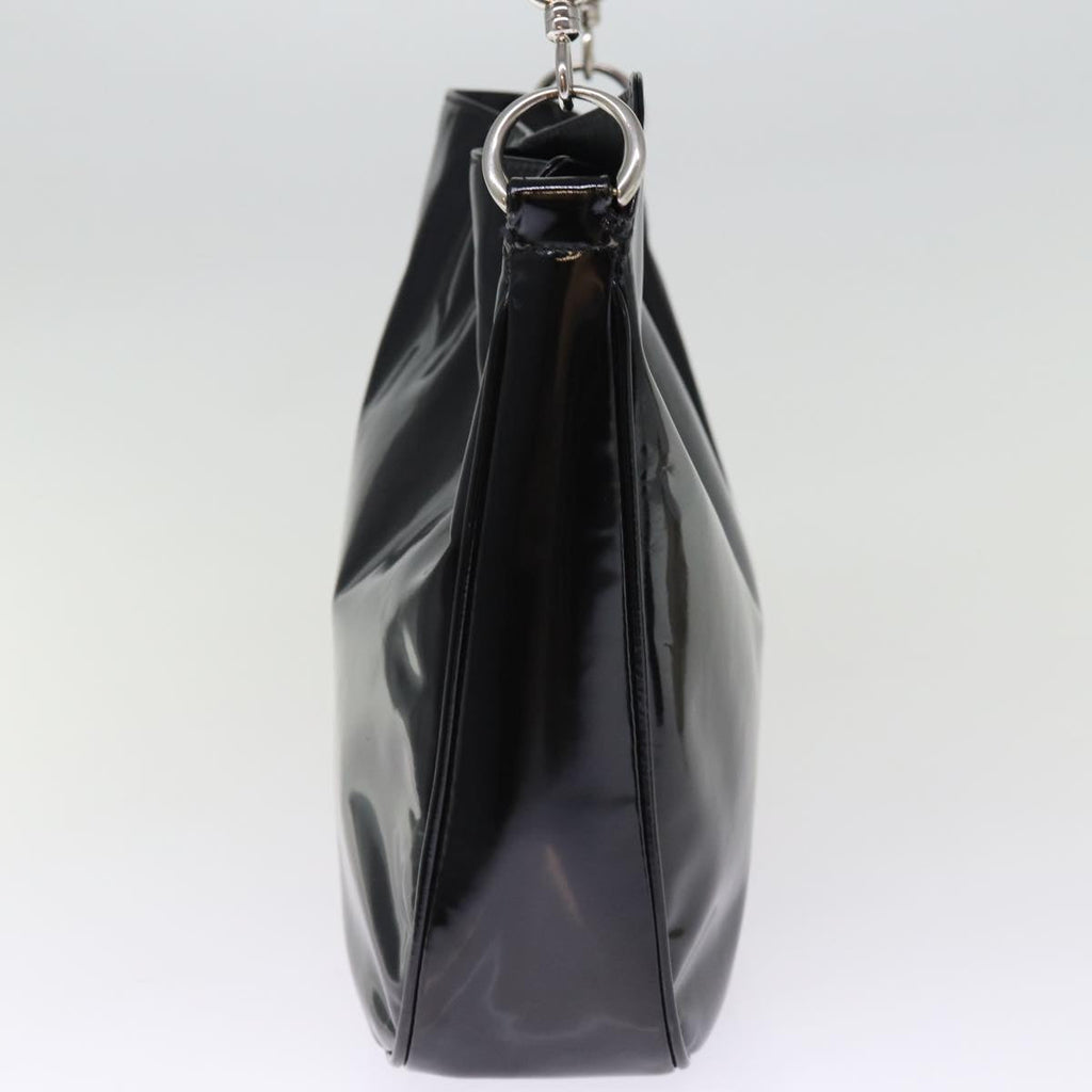 GUCCI Bamboo Shoulder Bag Patent leather 2way Black 001 2113 1638 75605