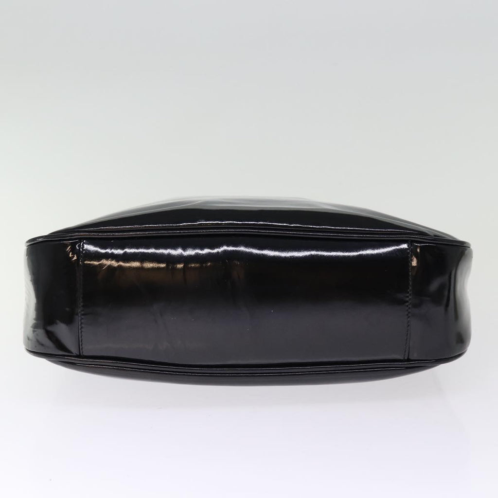 GUCCI Bamboo Shoulder Bag Patent leather 2way Black 001 2113 1638 75605