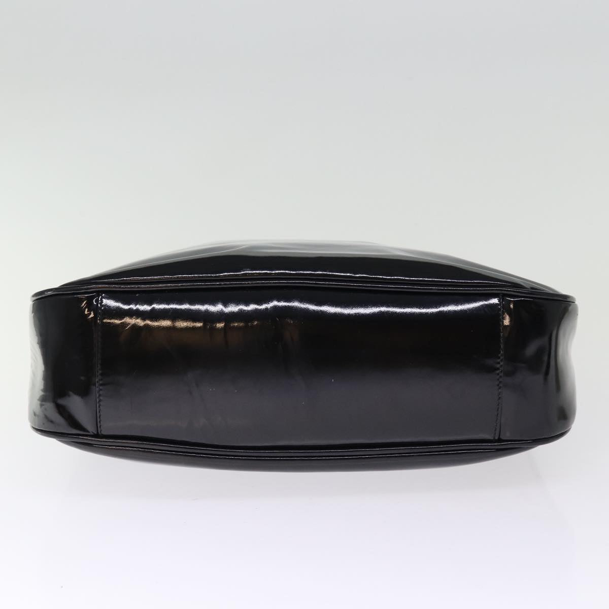 GUCCI Bamboo Shoulder Bag Patent leather 2way Black 001 2113 1638 75605