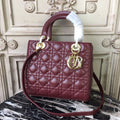 GLAMI MeGLAMIum Lady Bag Gold Toned Hardware Burgundy For Women 24cm/9in CD