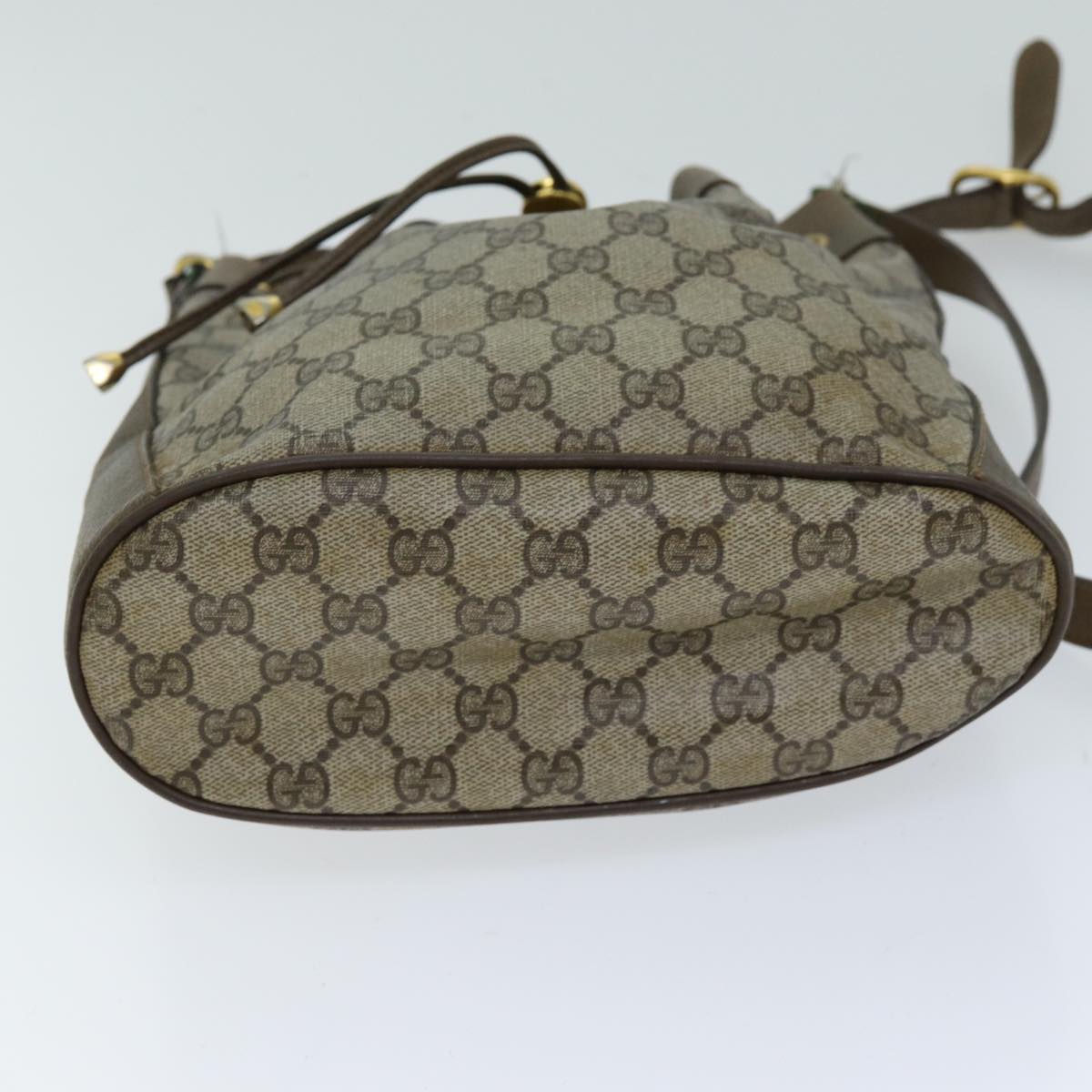 GUCCI Web Sherry Line GG Supreme Shoulder Bag Beige Red 41 02 034 75621