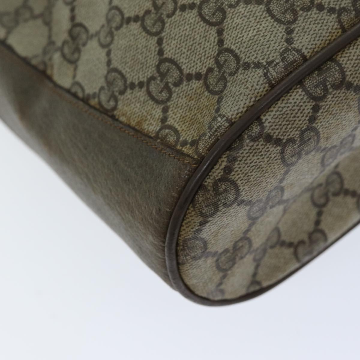 GUCCI Web Sherry Line GG Supreme Shoulder Bag Beige Red 41 02 034 75621