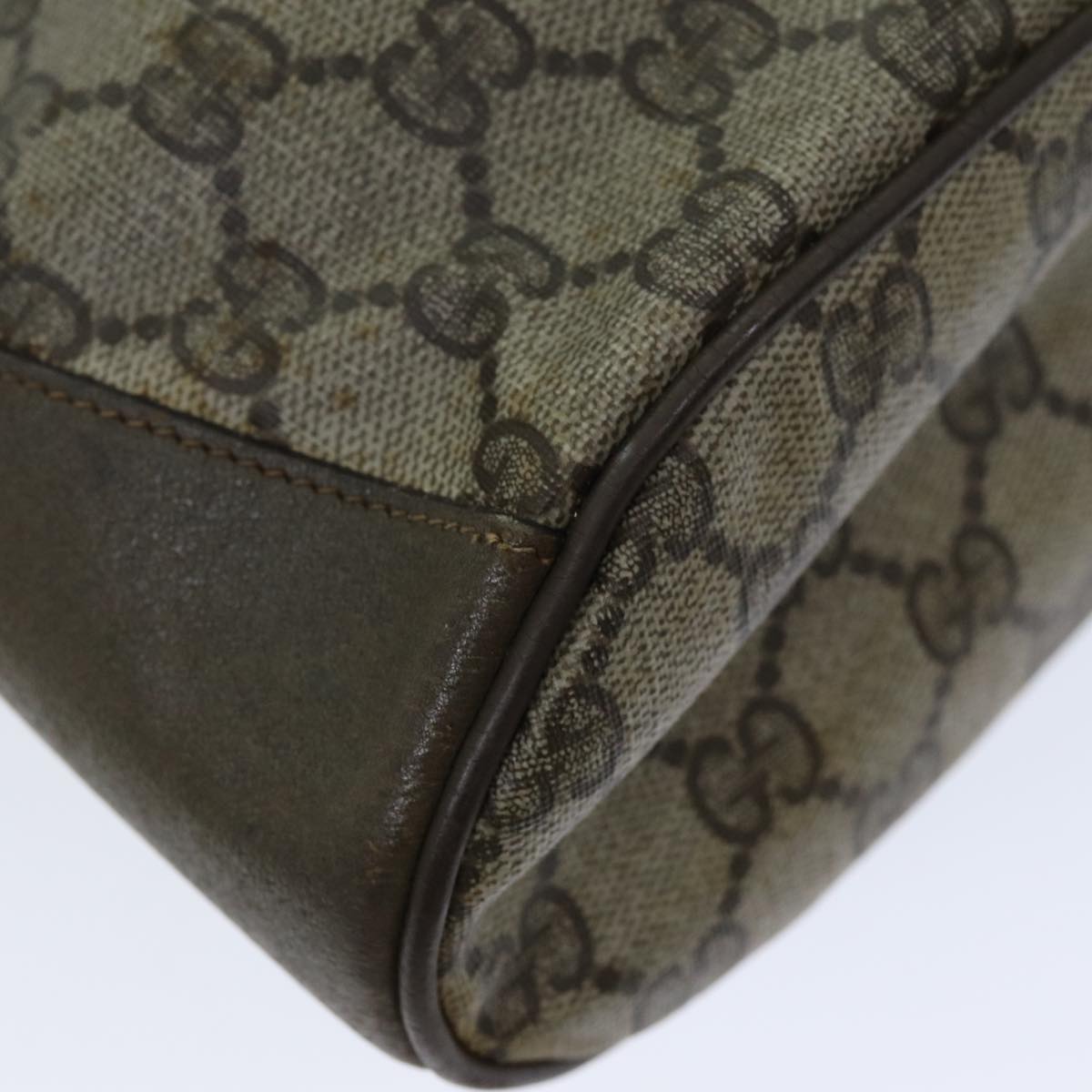 GUCCI Web Sherry Line GG Supreme Shoulder Bag Beige Red 41 02 034 75621