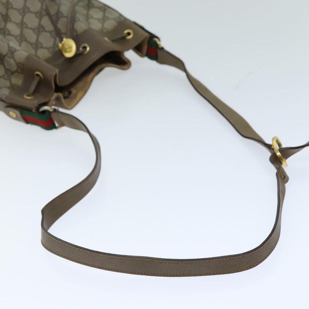 GUCCI Web Sherry Line GG Supreme Shoulder Bag Beige Red 41 02 034 75621