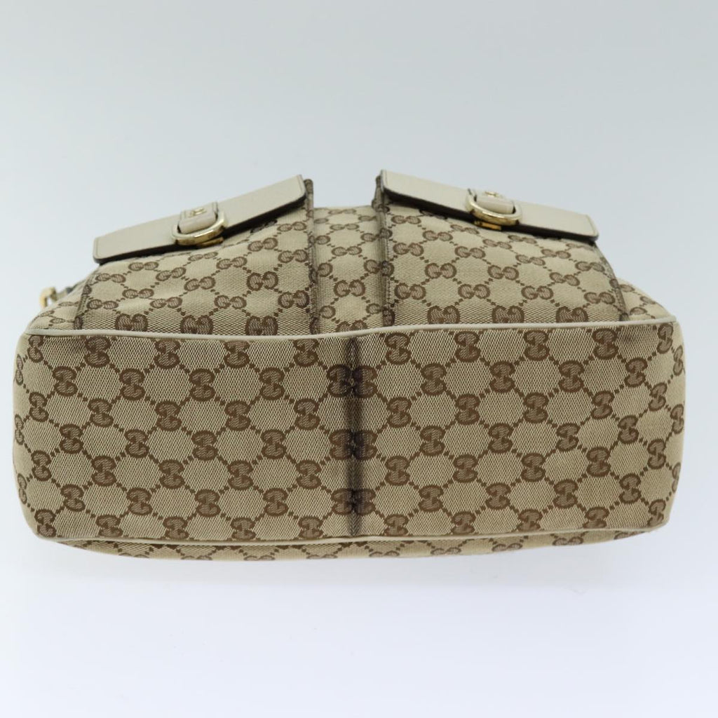GUCCI GG Canvas Shoulder Bag Beige 153025 75622