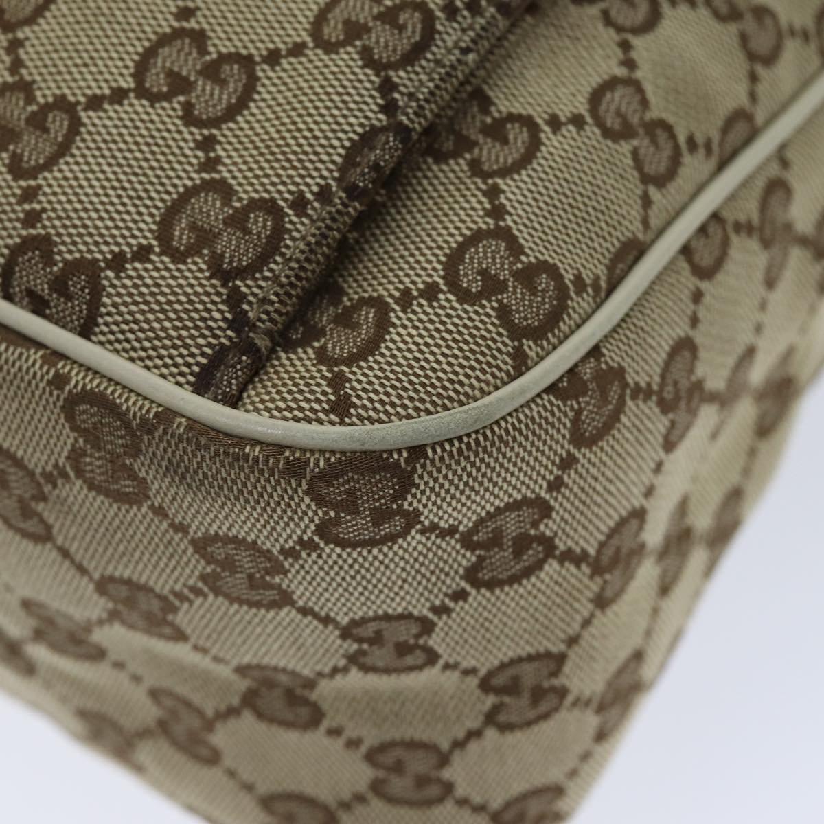GUCCI GG Canvas Shoulder Bag Beige 153025 75622