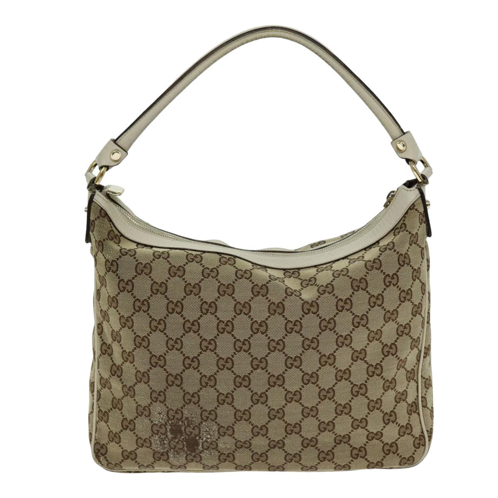 GUCCI GG Canvas Shoulder Bag Beige 153025 75622