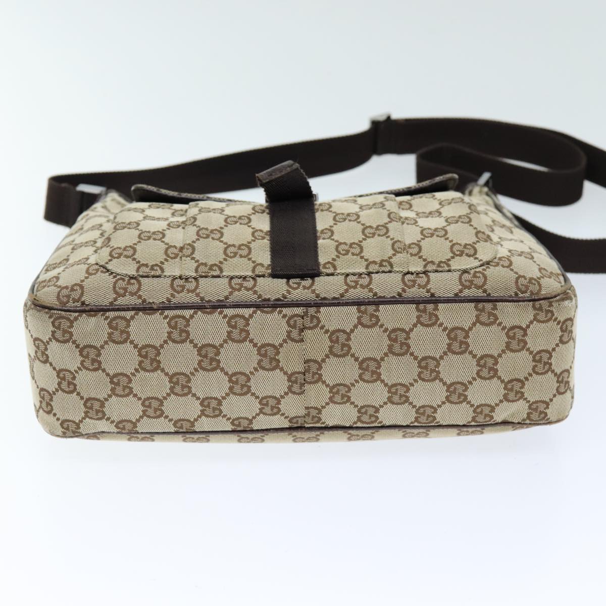 GUCCI GG Canvas Shoulder Bag Beige 131211 75623