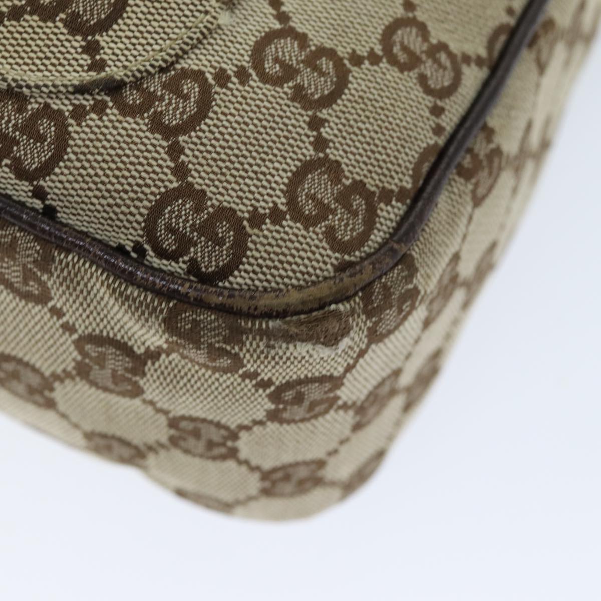 GUCCI GG Canvas Shoulder Bag Beige 131211 75623