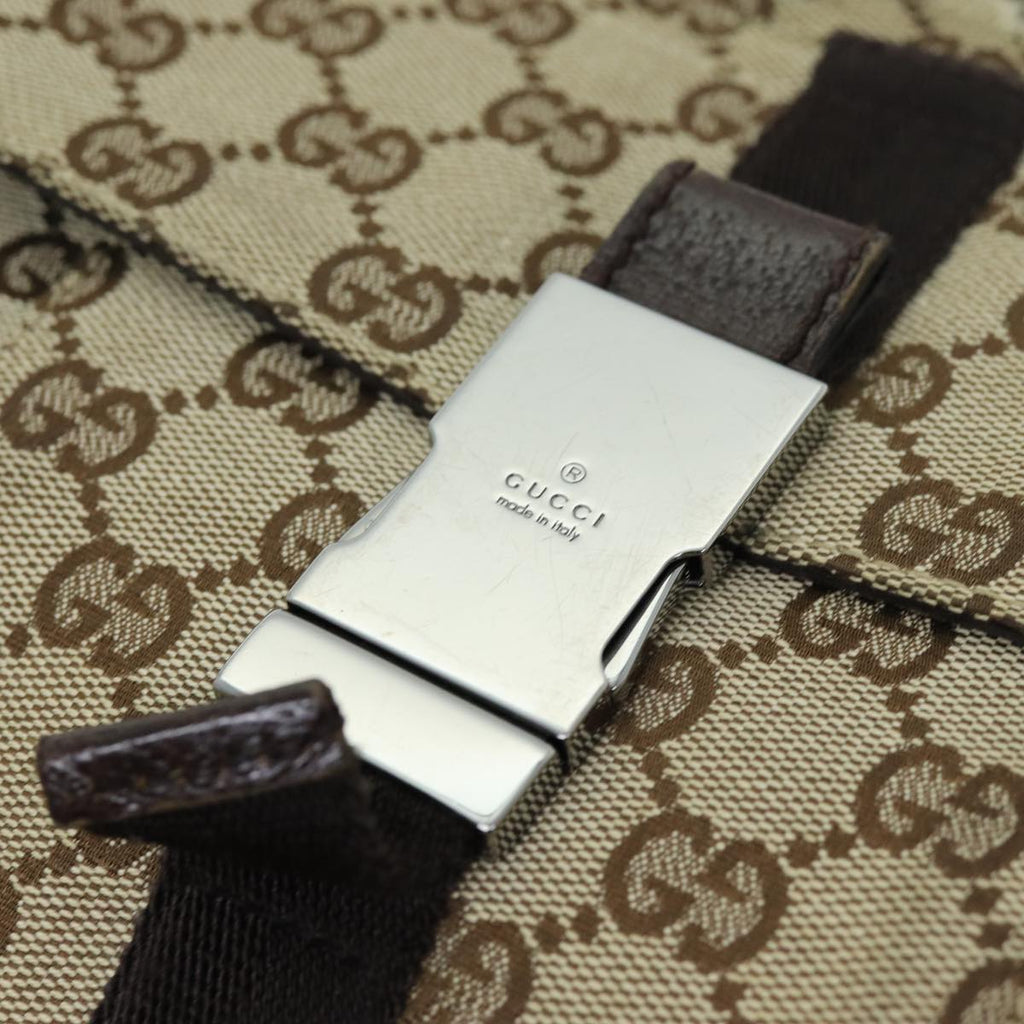 GUCCI GG Canvas Shoulder Bag Beige 131211 75623