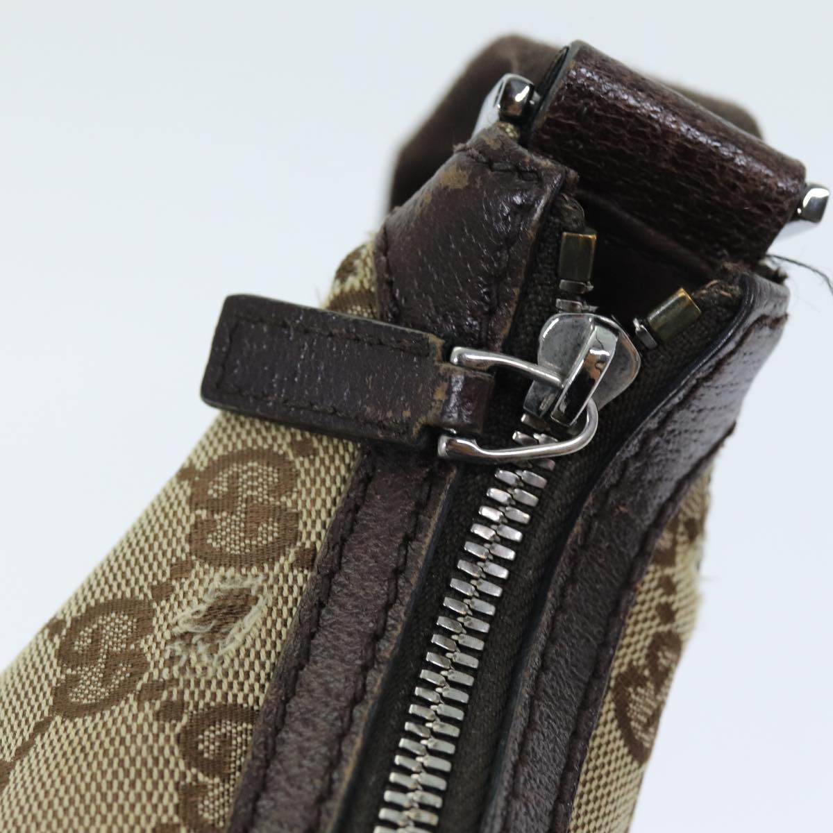 GUCCI GG Canvas Shoulder Bag Beige 131211 75623