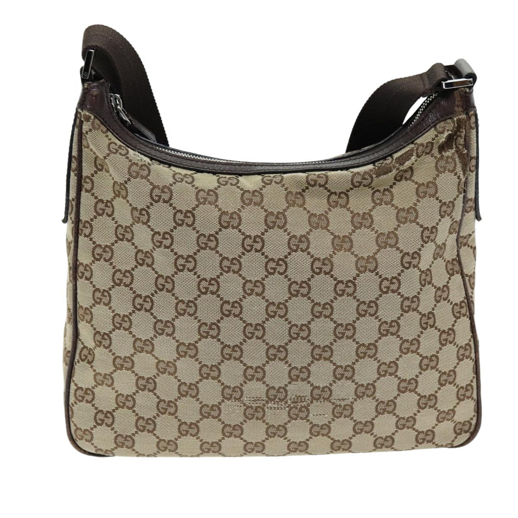 GUCCI GG Canvas Shoulder Bag Beige 131211 75623
