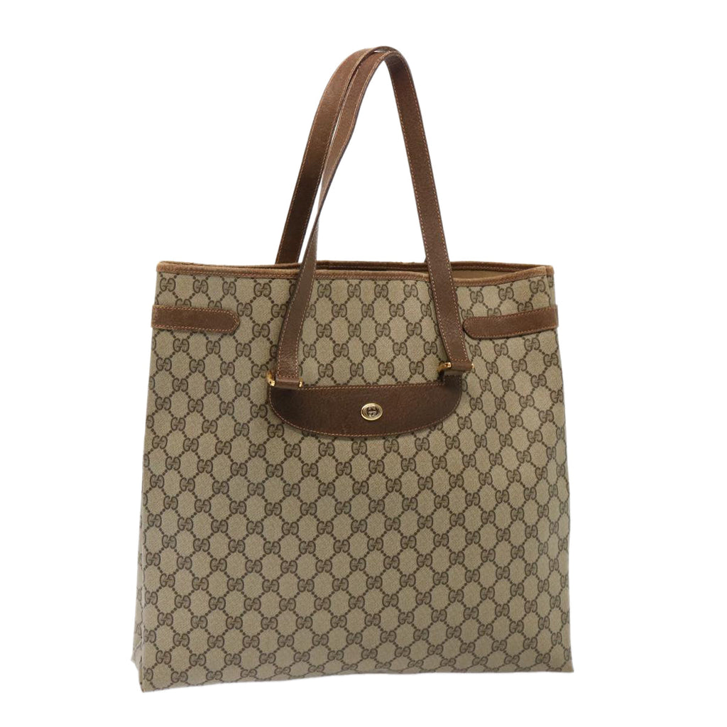 GUCCI GG Supreme Tote Bag PVC Beige 39 02 061 75624