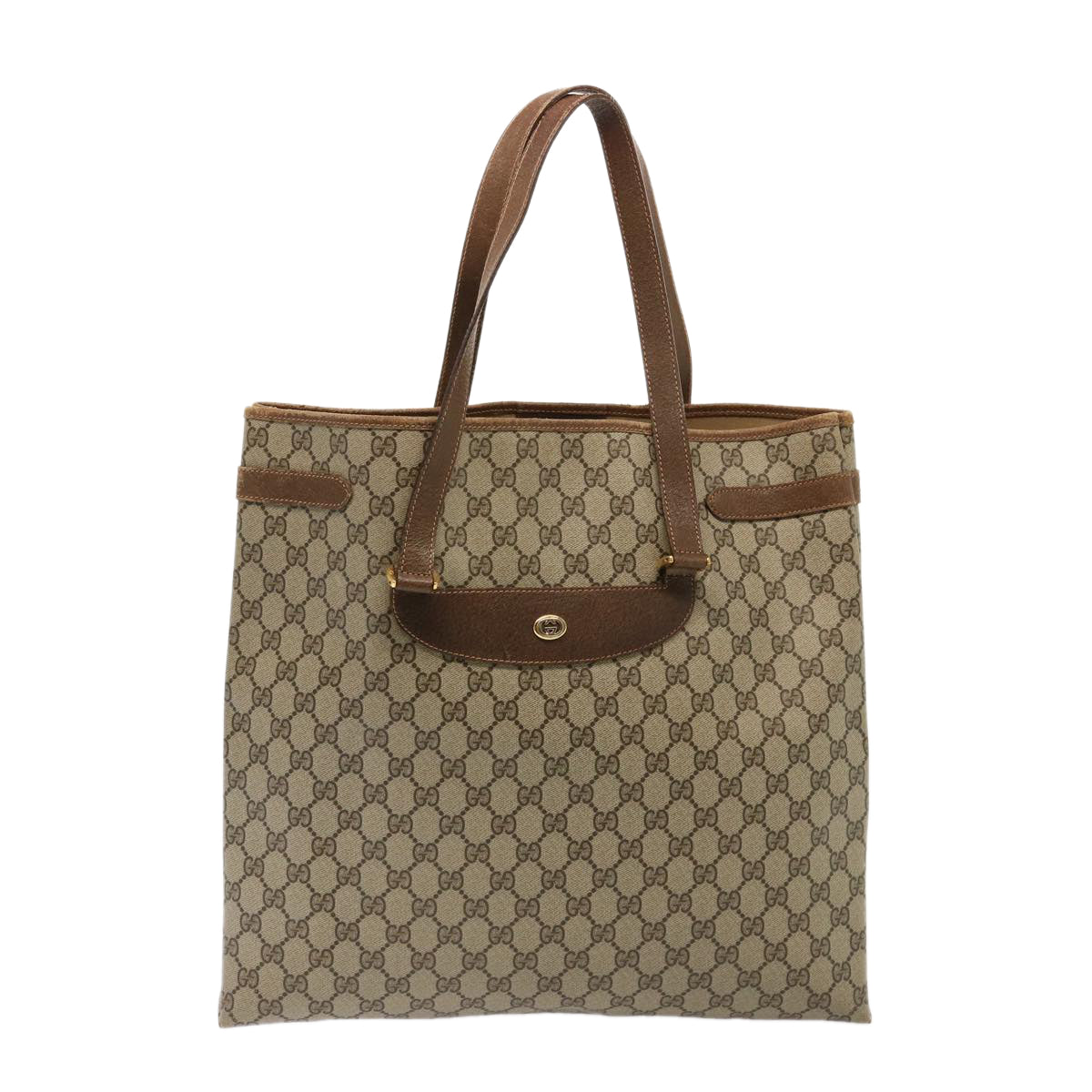 GUCCI GG Supreme Tote Bag PVC Beige 39 02 061 75624