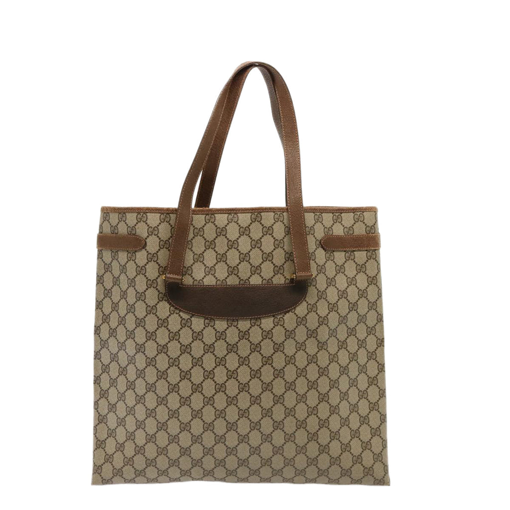 GUCCI GG Supreme Tote Bag PVC Beige 39 02 061 75624